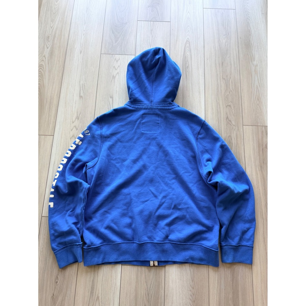 Aeropostale Zip Up Hoodie Mens XXL Blue Graphic A87 Logo Sweatshirt - Picture 4 of 4